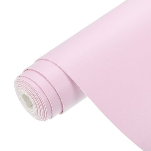 Uxcell Faux Leather 0.4 Yards Length 1mm Thick PU Leather for Sofa Bags DIY Crafts, Pink