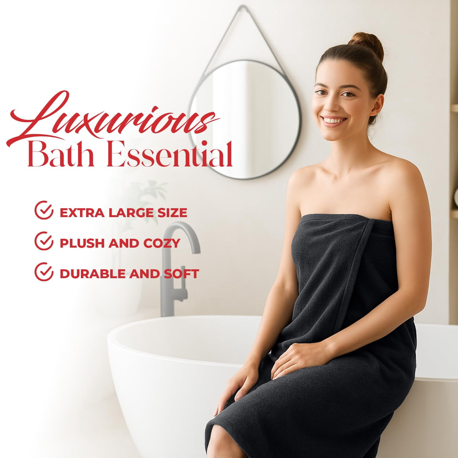 RIVERSIDE Oversized Bath Sheet 1 Pack 40x80 Soft Cotton Absorbent Towel 600 GSM - Charcoal