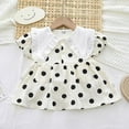 thumbnail image 2 of HBFAGFB Robes d'Été pour Fille 2024 Robe Mignonne à Manches Bouffantes avec Col à Revers Taille 73, 2 of 5