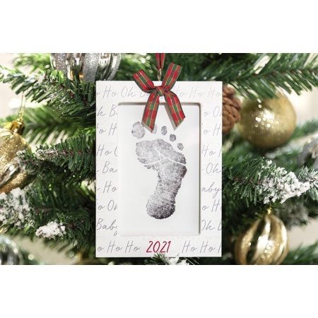 Little Pear Footprint Wooden Holiday Ornament, Paint Included