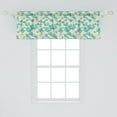thumbnail image 2 of Ambesonne Waves Window Valance, Coastal Ethnic Oceanic Blooms, 54" X 18", Turquoise and Beige, 2 of 3