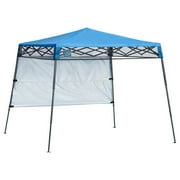 Quik Shade Go Hybrid 7 x 7 Foot Compact Slant Leg Outdoor Pop Up Canopy, Blue