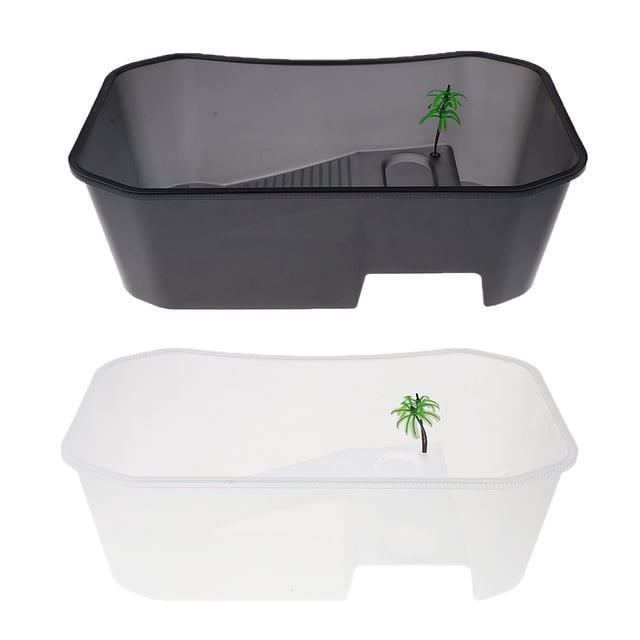 Caja de Reptiles 2 Piezas Sunnimix Calentamiento Alimentación Color Negro Blanco