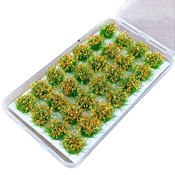 Naiovety Modelo de racimo de 28 piezas, ampliamente utilizado y fácil de florecer, con mechones de hierbas estáticas, amplia aplicación Artesanía Crisantemo naranja