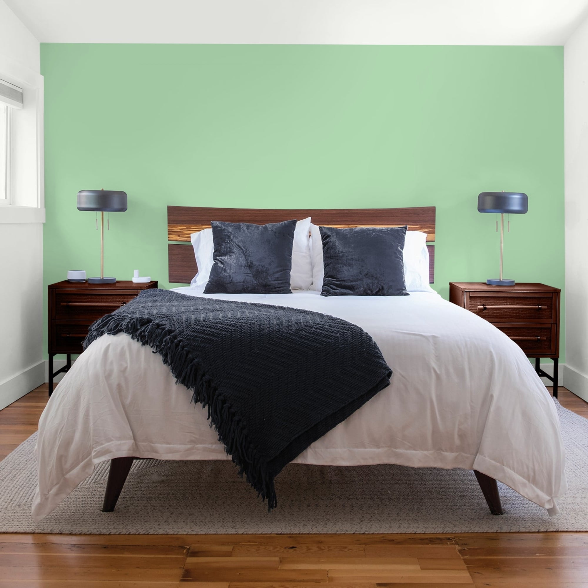 Glidden One Coat French Market / Green Flat Interior Paint with Primer, 1 Gallon