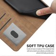 thumbnail image 5 of For iPhone 16e Case Flip Leather Retro Phone Cover Lines Imprinted - Grey, 5 of 5