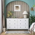 thumbnail image 5 of White Dresser with 6 Drawer Modern Large Storage Cabinet Chest of Drawers for Bedroom Living Room, 5 of 9