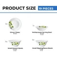 thumbnail image 4 of Larah by Borosil Green Leaves Silk Series Opalware Dinner Set | 19 Pieces for Family of 6 | Microwave & Dishwasher Safe | Bone-Ash Free | Crockery Set for Dining & Gifting | Plates & Bowls |, 4 of 6