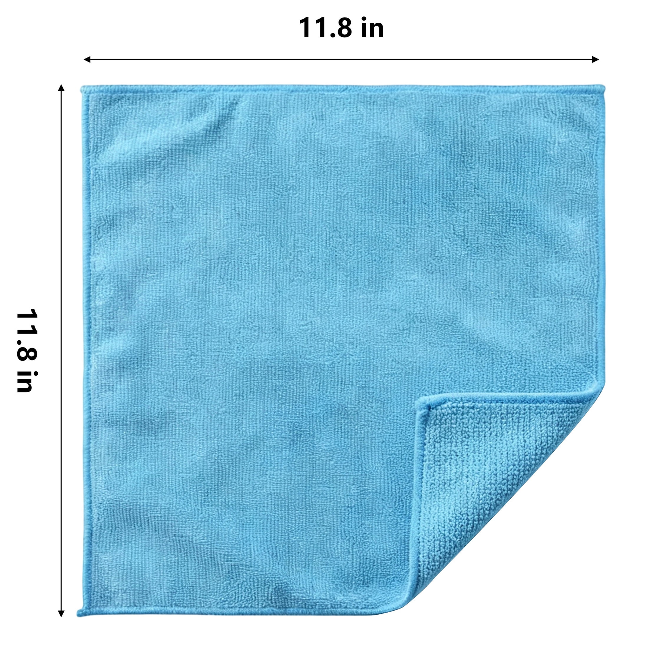 GARITIN Microfiber Cleaning Cloth 12 Pack Reusable Microfiber Towels, 11.8x11.8 Inch Lint Free Cleaning Rags for Kitchen Bathroom Car Household