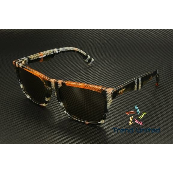 Burberry BE 4434 Plastic Unisex Square Sunglasses Check Sand 57mm Adult