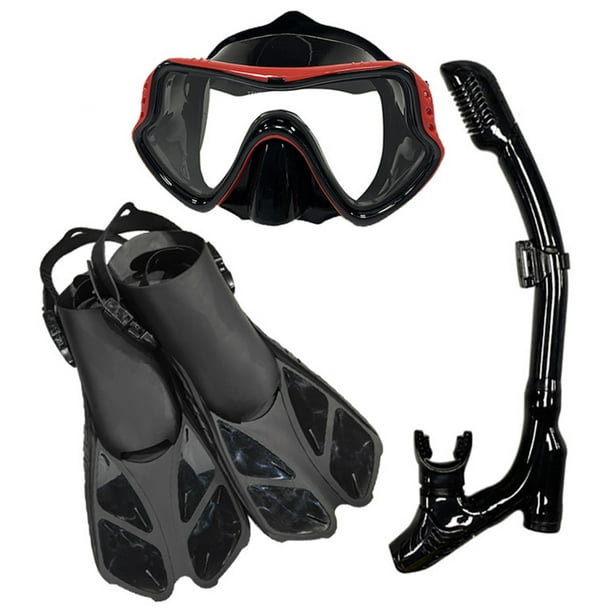 Intime Outdoor Sports Snorkeling Set High-Definition Diving Mask Flexible Adjustable Fins Snorkeling Gear Other L/Xl