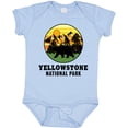 thumbnail image 3 of Inktastic Yellowstone National Park with Bear Mountains and Trees Cricle Boys or Girls Baby Bodysuit, 3 of 5