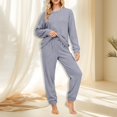 thumbnail image 2 of MEICHEN Pajamas for Women Set Women's Pure Color Sleepwear Autumn and Winter Soft Half Fleece Plus Fleece Warm High End Home Clothes Set Women's Sleepwear, 2 of 8