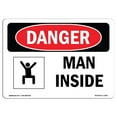 thumbnail image 1 of SignMission OS-DS-D-35-L-1817 OSHA Danger Sign - Man Inside, 1 of 1
