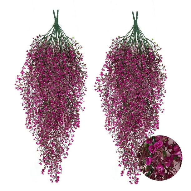 Simulación de planta verde para colgar en la pared | Enredadera artificial de ratán con hojas | Decoración artificial sin mantenimiento | Planta colgante de plástico de 80 cm de largo