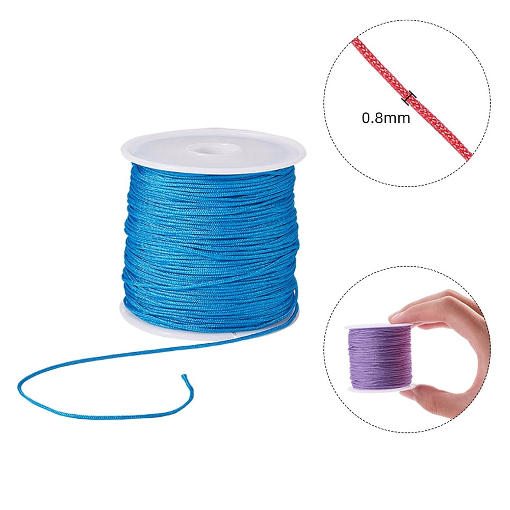 1Set Nylon Thread Nylon String Jewelry Bead Cord for Custom Woven Jewelry Making Mixed Color 0.8mm 45m/roll 28colors 1roll/color 28rolls/set