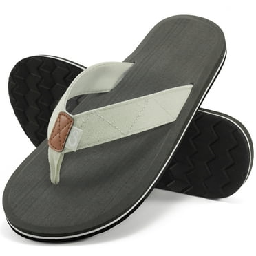 Ecetana Men's Flip Flops Beach Thong Sandals Comfortable Outdoor Slippers