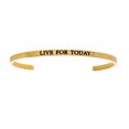 thumbnail image 1 of Intuitions Stainless Steel LIVE FOR TODAY Diamond Accent Cuff  Bangle Bracelet, 7", 1 of 1