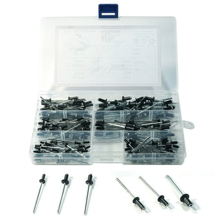 

Ekeka Clearance ! 180pcs 6 Sizes Fastener Nails Durable Aluminum Blind Rivet Kit Open Type