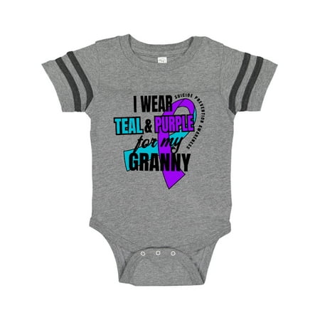 

Inktastic Suicide Prevention I Wear Teal and Purple for My Granny Gift Baby Boy or Baby Girl Bodysuit