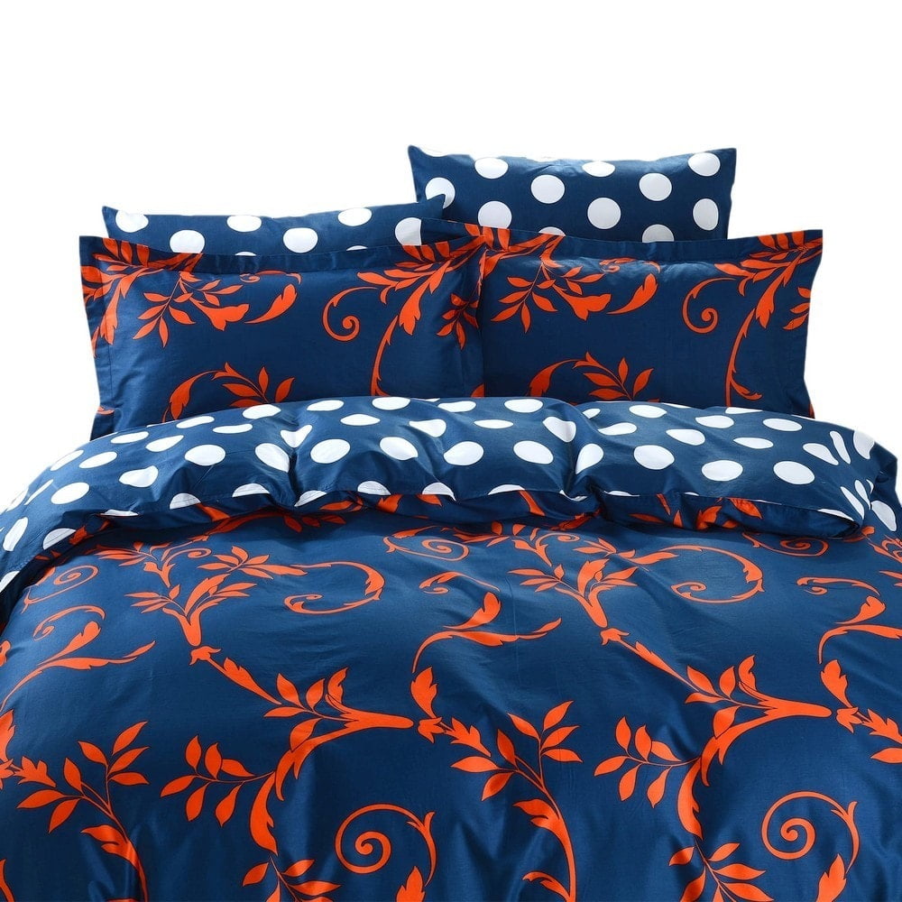 Dolce Mela Crete 6piece Cotton Duvet Cover Bedding Set with Fitted
