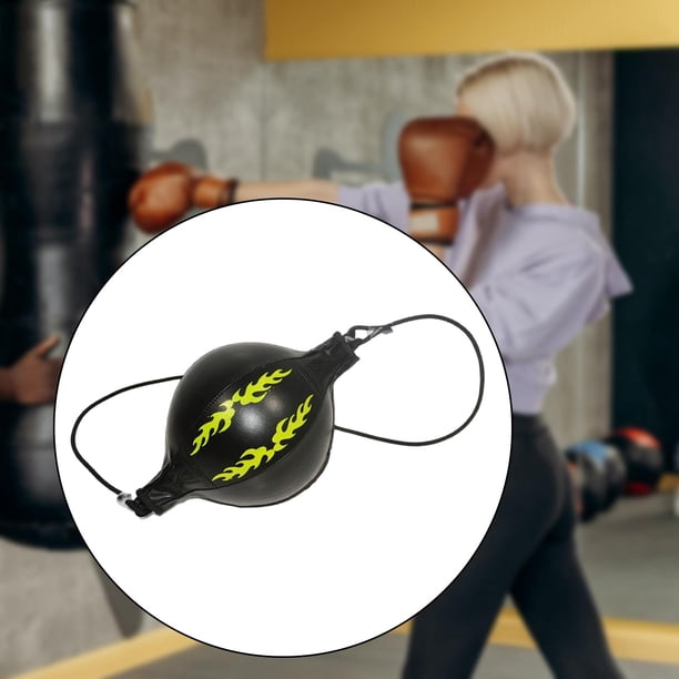 Speed Ball Cola Saco de Boxeo de Doble Punta para Entrenamiento de Suelo a Techo Negro