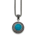 thumbnail image 1 of Acier Inoxydable Imitation Turquoise/Antiqued avec 2in Collier de Rallonge 18in, 1 of 3