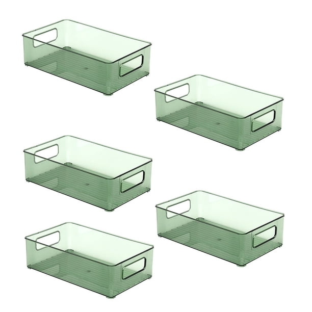 Organizador de Alimentos, Estante de Almacenamiento, Caja de Almacenamiento de Escritorio, Caja de Acabado Cosmético, Estante de Almacenamiento Apilable, Verde