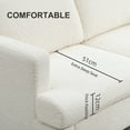 thumbnail image 4 of HOMCOM 54.3" Loveseat Sofa, Small Couch with Cushions, Cream White, 4 of 10