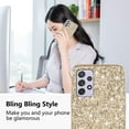 thumbnail image 2 of Compatible with Samsung Galaxy A13 4G Case, Glitter Sparkly Samsung A13 4G Phone Case with Slim Silicone Shockproof Protective Bumper Cover for Cute Girls Women (Gold), 2 of 14