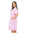 thumbnail image 3 of Dreamcrest Women Short Sleeve Housecoat - Comfortable Loungewear for Sleep and Relaxation (Pink Throttle, 3X), 3 of 3