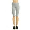 thumbnail image 2 of TheLovely Women & Plus Soft Cotton Active Stretch Workout Biker Shorts (21") with Wide Wastband, 2 of 3