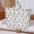 thumbnail image 5 of White Cow Moo Pattern Hooded Bath Towel，60"x35" for Ages 3 To 12 Kids, Quick Dry Lightweight Soft Microfiber Hood Beach Towel Cover Up for Kids, 5 of 7