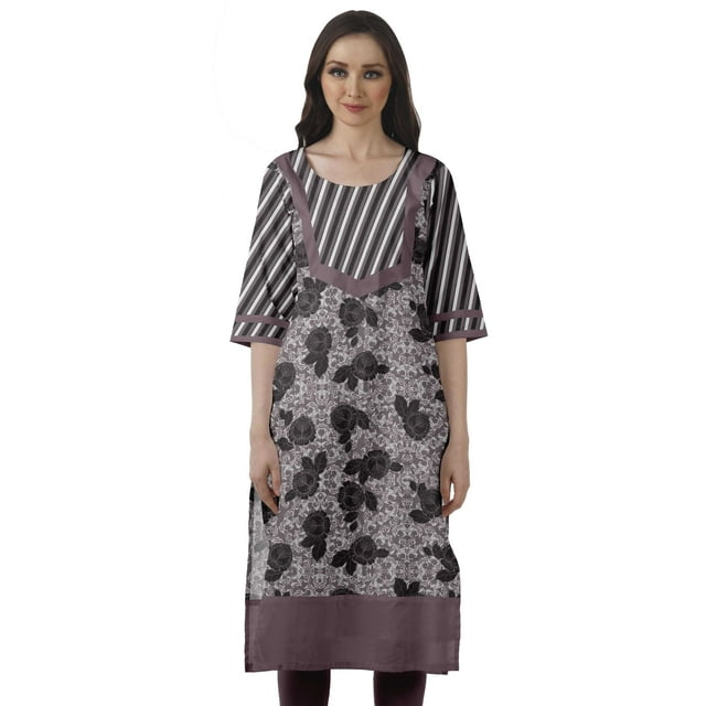 Moomaya Designer Straight Kurti For Women Printed Indian Tunic Top Long Kurta