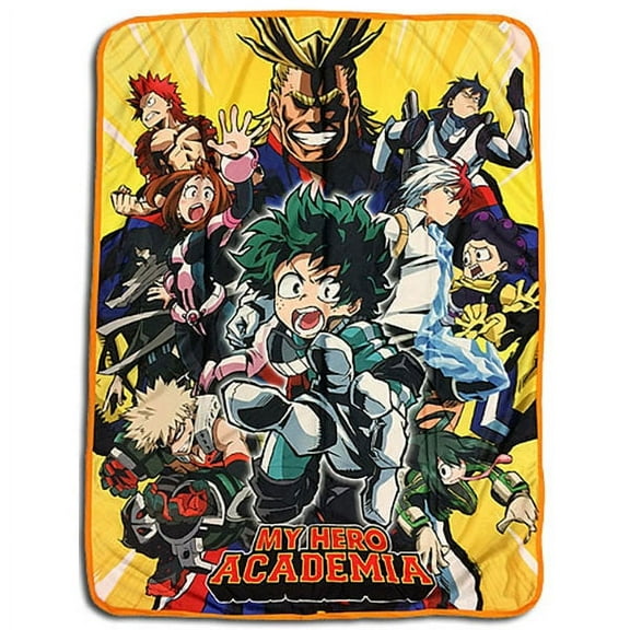 My Hero Academia All Might Deku Bakugo Shoto Heroes Group Sublimation Throw Blanket