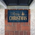 thumbnail image 4 of Blue Plaid Merry Christmas Printed Outdoor Door Mat, design by Andrea Jasid Grassi, 18"x30", 4 of 8