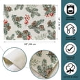 thumbnail image 3 of Winter Pine Cone Needle Branch Berry Placemats Set of 4, Watercolor Botanical Tabletop Dining Table Place Mats Home Kitchen Decor, Christmas Farmhouse Holiday Rustic Decoration 12 x 18 Inch, 3 of 6