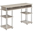 thumbnail image 1 of Pemberly Row Modern Writing Desk in Ice Off-White Wood Finish, 1 of 7