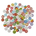 thumbnail image 2 of 100pcs 15mm Plaid Botones Botones de 2 Agujeros para Manualidades de, 2 of 9
