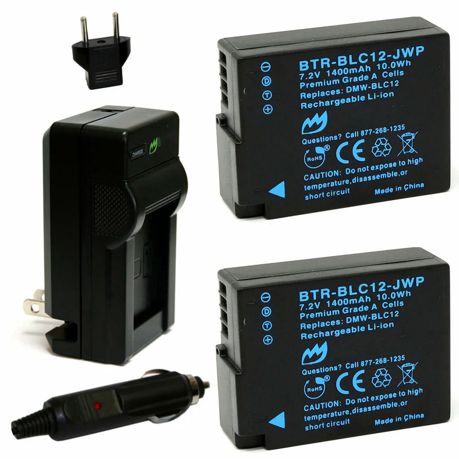 Replacement for Panasonic Lumix DMC-G7 Battery (2-Pack, 1400mAh