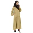 thumbnail image 2 of Bimba Islamic Long Dress With Printed Hijab Scarf Rayon Abaya Maxi Clothes For Muslim Women, 2 of 9
