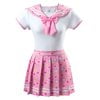 thumbnail image 5 of Littleforbig Cotton Romper Onesie Pajamas Bodysuit Cosplay Magical Girls Sailor Dress Uniform Onesie Skirt Set - Usagi Moon 2XL, 5 of 7