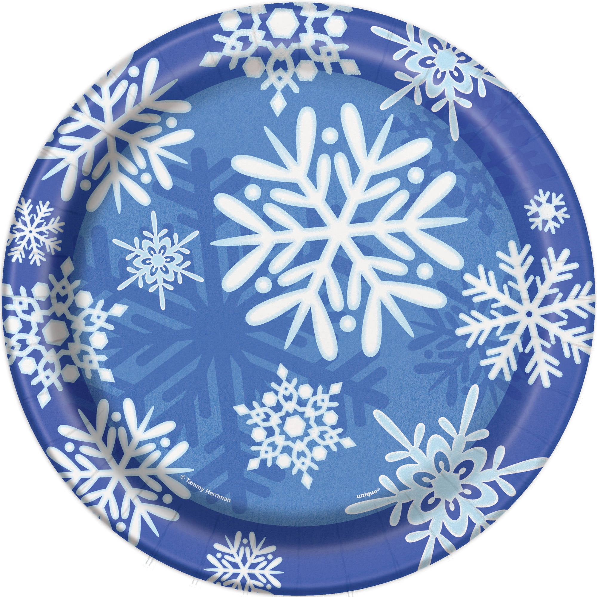 snowflake paper plates