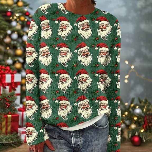 Abomasnow Christmas Sweaters for Women Lightweight Long Sleeve Crewneck Xmas Print Pullover Tops S-2X