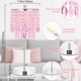 thumbnail image 3 of Lámpara de mesa táctil Boncoo Pink Crystal con puertos USB, 3 of 6