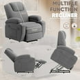 thumbnail image 5 of Homall Power Lift Recliner Chair with Massage for Living Room Recliner Chair for Elderly with Infinite Position Side Pocket and Saucer,Linen Gray, 5 of 7