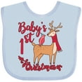 thumbnail image 3 of Inktastic Baby's First Christmas Boys or Girls Baby Bib, 3 of 4