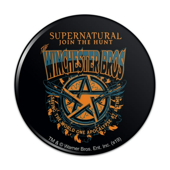 Supernatural The Winchester Bros Kitchen Refrigerator Locker Button Magnet