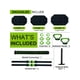 thumbnail image 3 of 44lbs adjustable weight dumbbell set: 4-in-1 dumbbells, barbell, kettlebells y push up stand para home gym fitness exercise - ideal para para men y women (green), 3 of 6