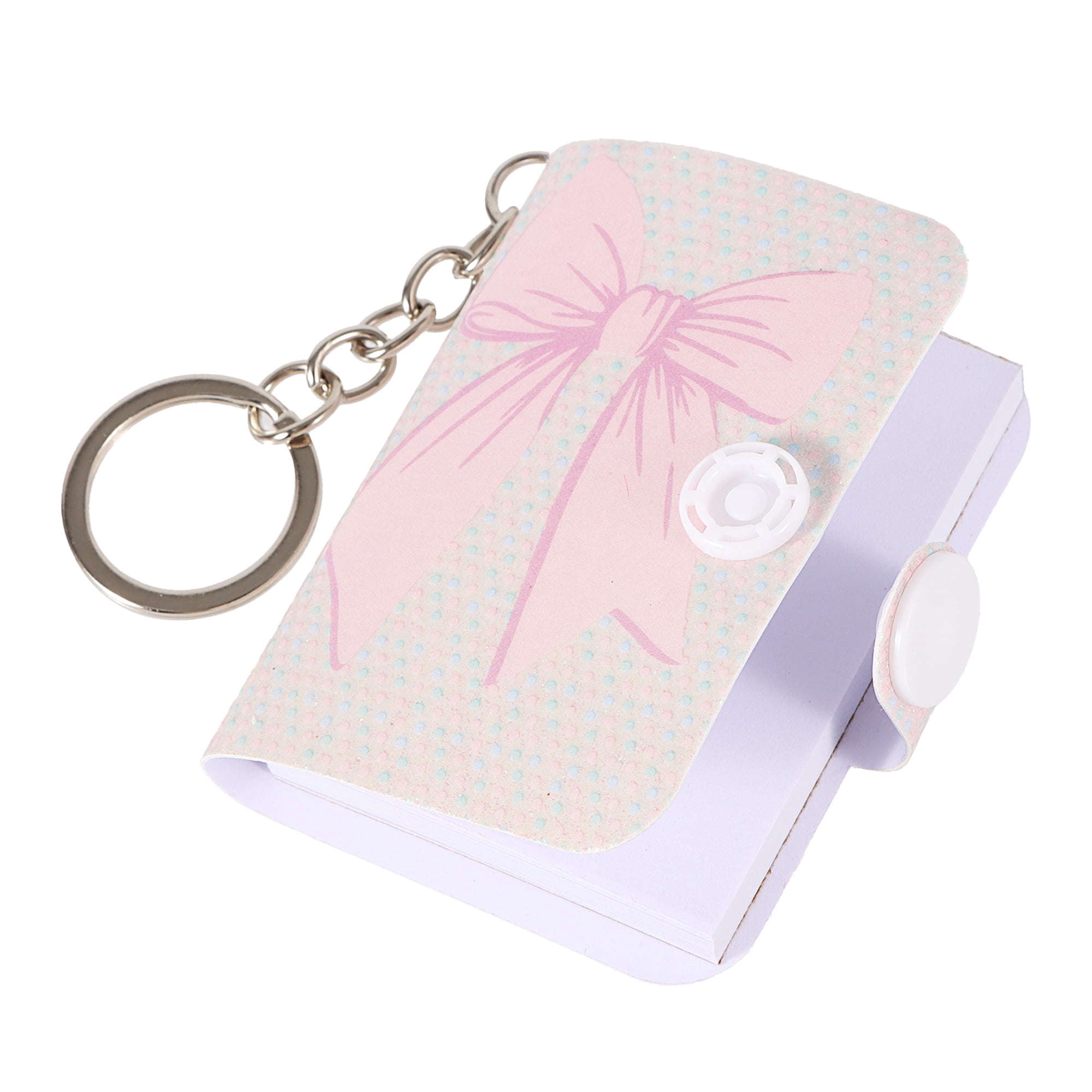 4 Count, Pink Mini Bow Notebook with Keychain, Party Favors, by Way To Celebrate
